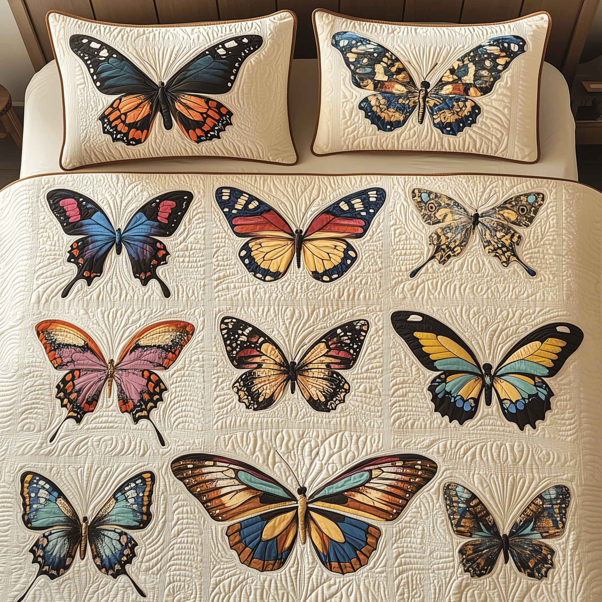 Butterfly Quilted Bedding Set Christmas Bedding Set Christmas Gifts For Couples