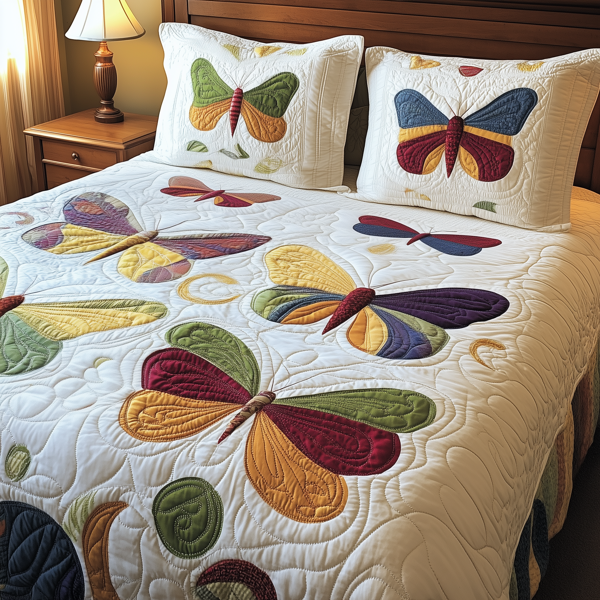 Butterfly Quilted Bedding Set Christmas Bedding Set Christmas Gifts For Mom