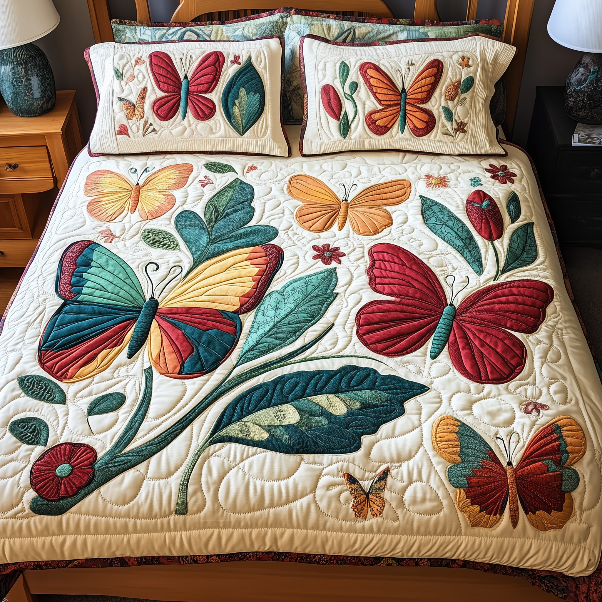 Butterfly Quilted Bedding Set Christmas Bedding Set Gift Experiences For Couples