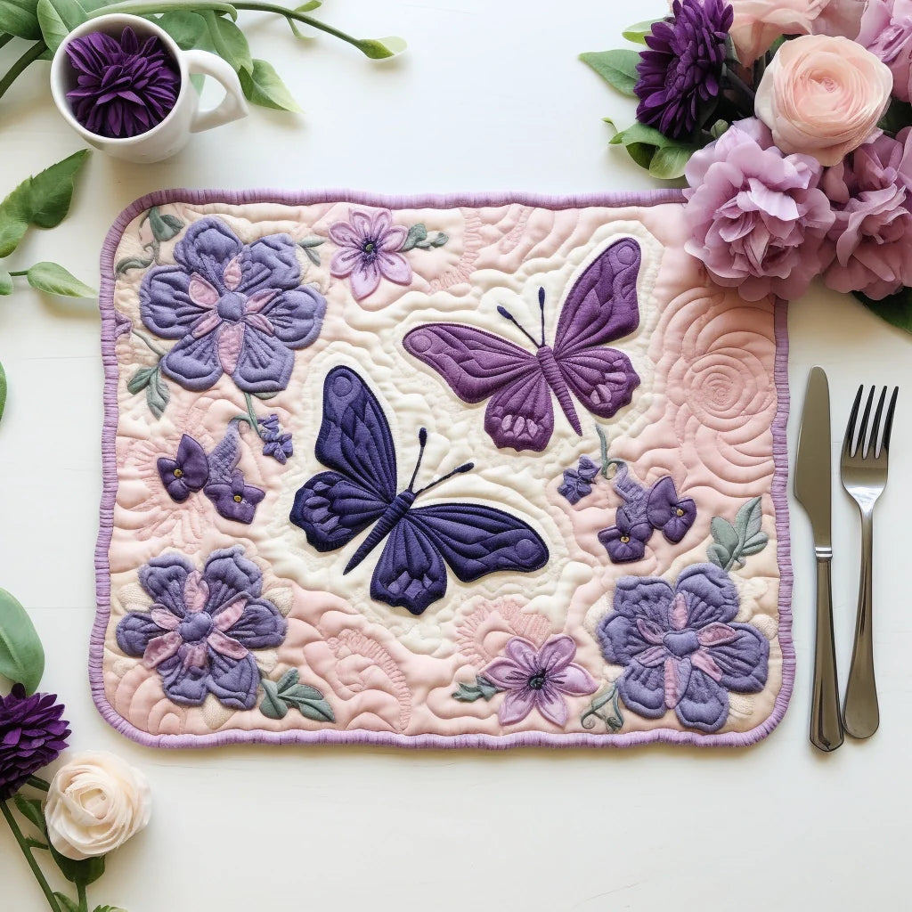 Butterfly Quilted Placemat Cute Placemats Useful Gifts For Mom