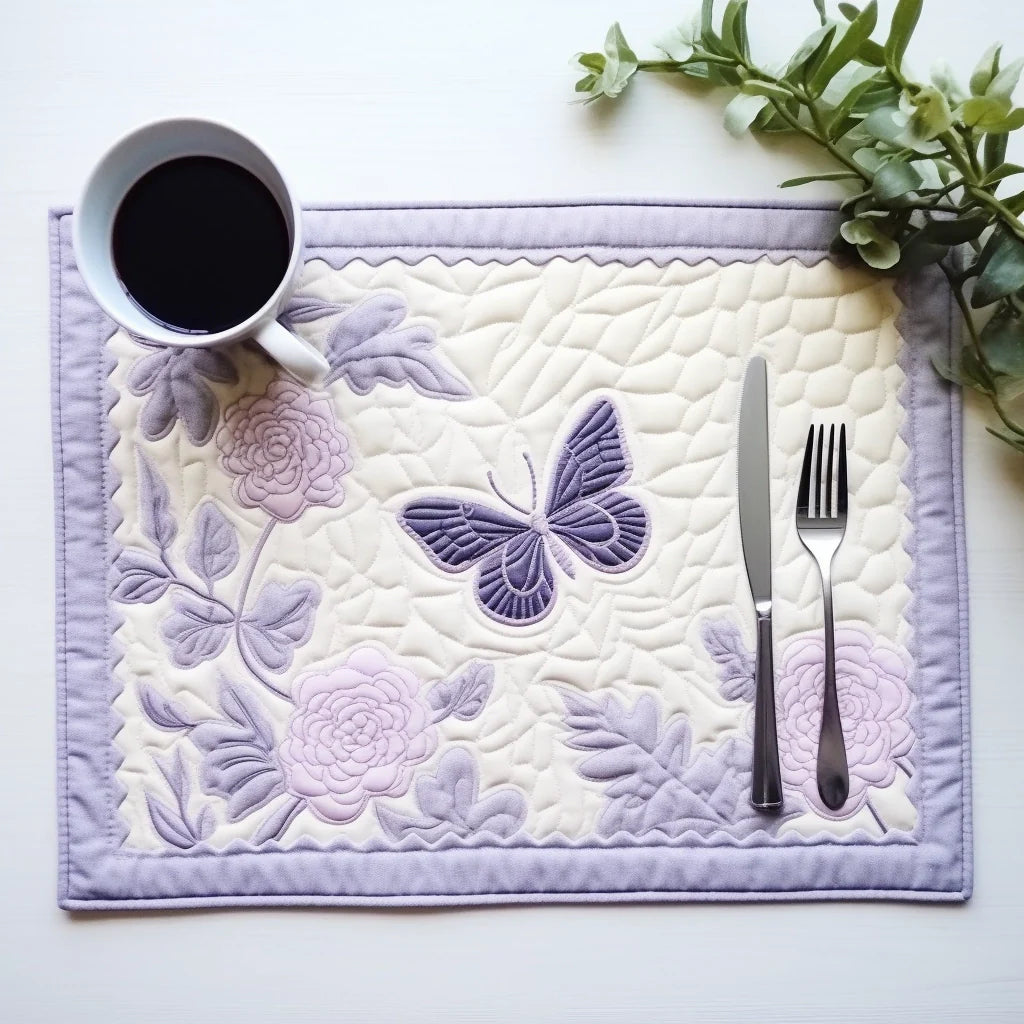 Butterfly Quilted Placemat Elegant Placemats Birthday Gifts For Butterly Lovers