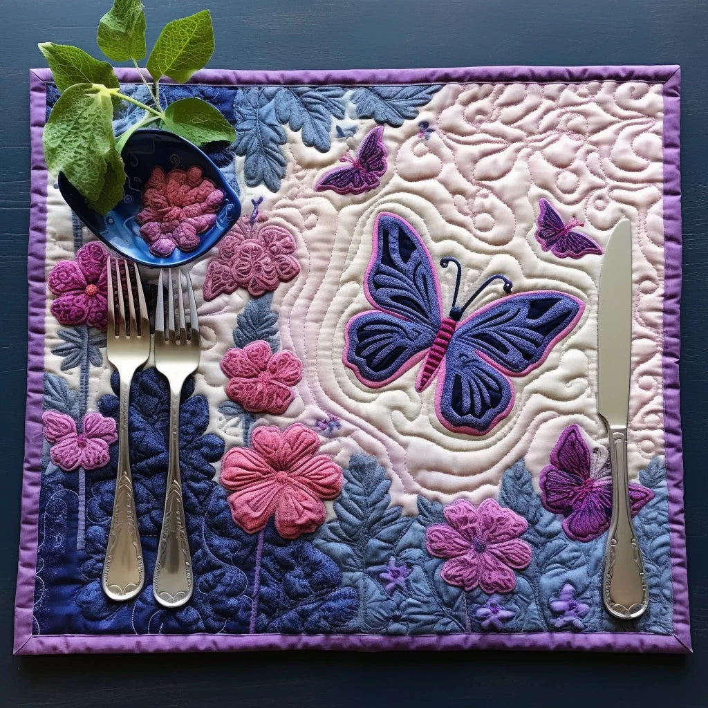 Butterfly Quilted Placemat Elegant Placemats Butterfly Themed Gifts For Adults