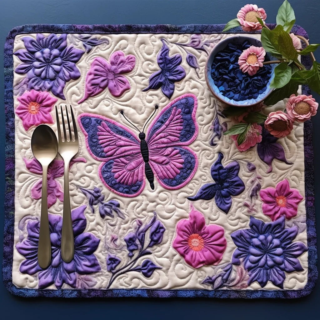 Butterfly Quilted Placemat Elegant Placemats Special Birthday Gifts For Mom