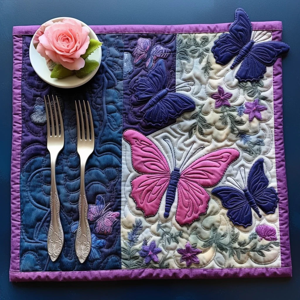 Butterfly Quilted Placemat Elegant Placemats Useful Gifts For Mom