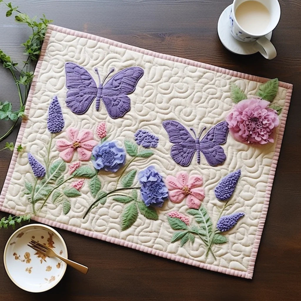 Butterfly Quilted Placemat Holiday Placemats Great Father's Day Gifts