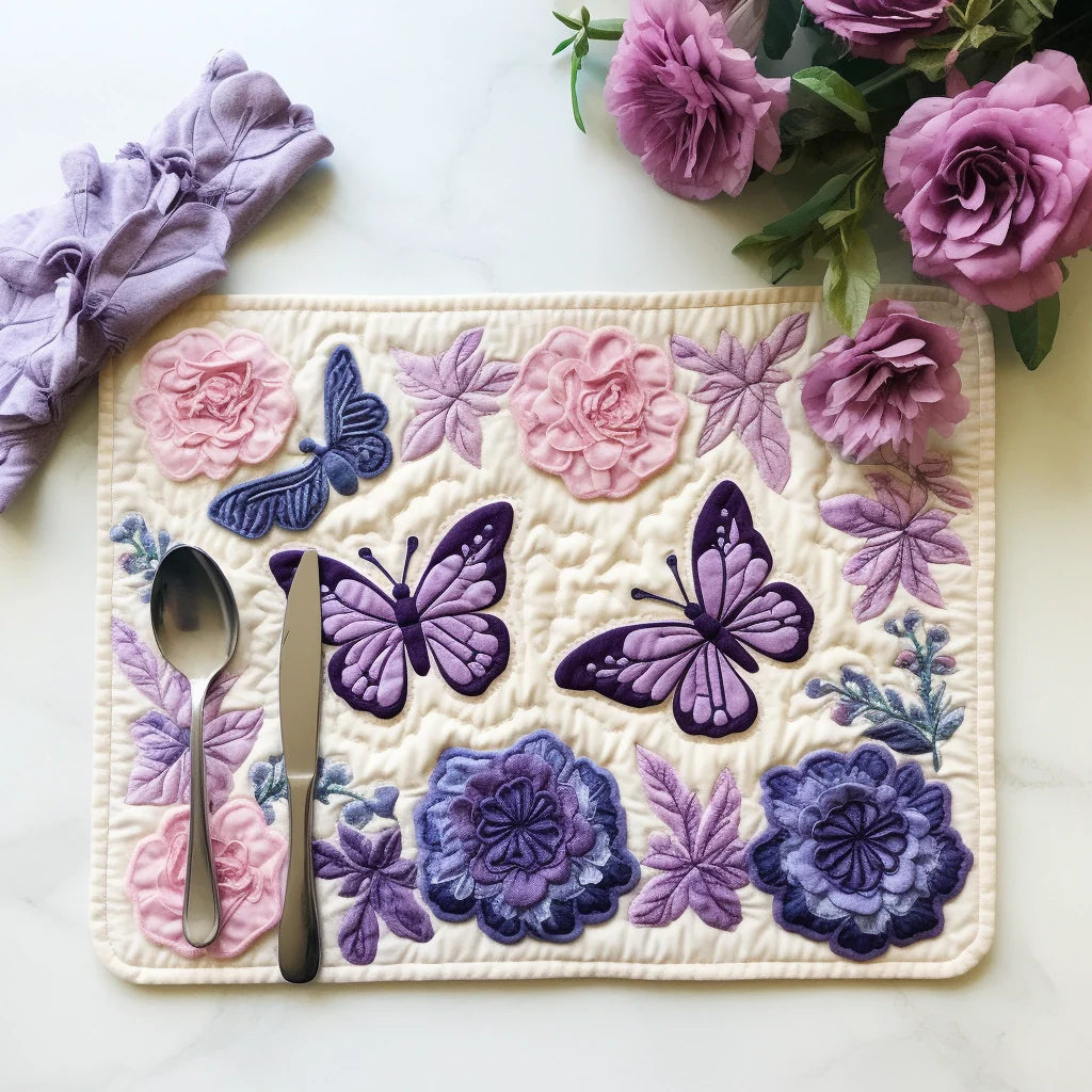 Butterfly Quilted Placemat Placemats For Round Table Horse Birthday Presents For Mum