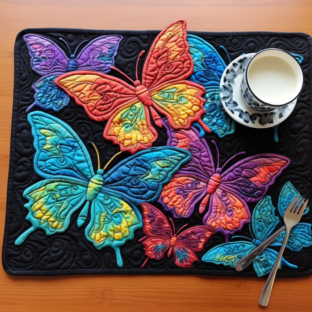 Butterfly Quilted Placemat Placemats For Round Table Retirement Gift Ideas For Men