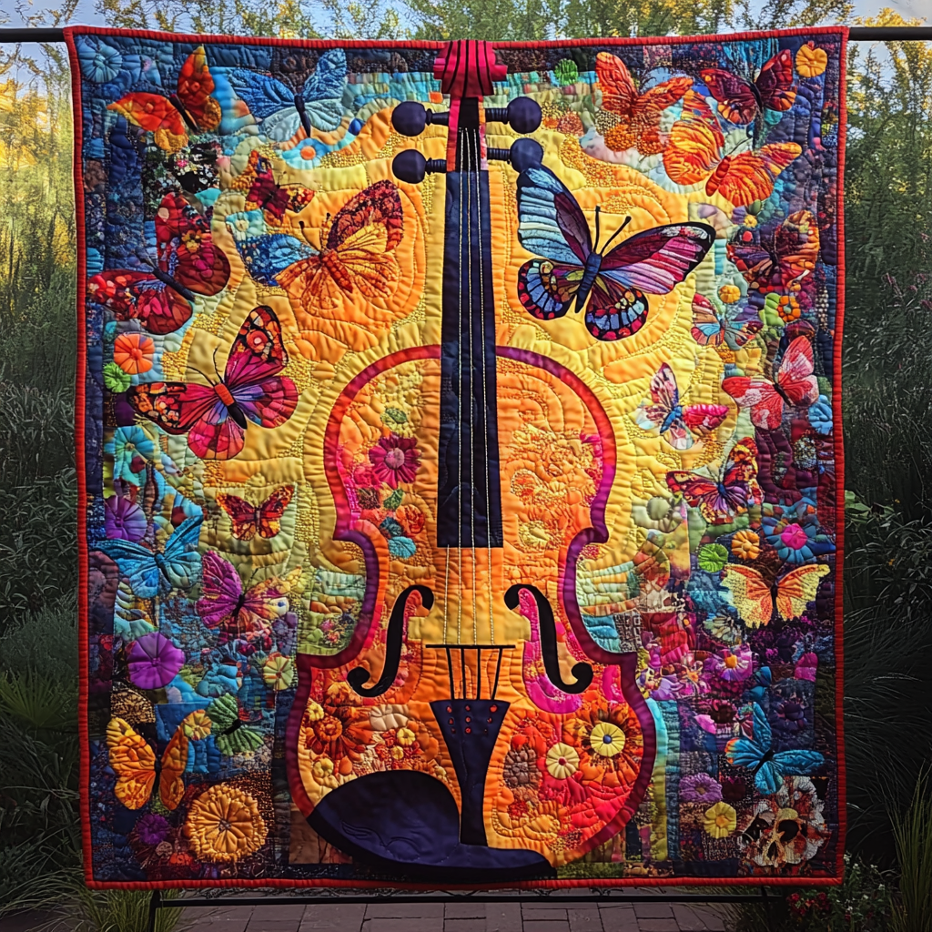 Butterfly Sonata Quilted Blanket Musical Gifts For Adults