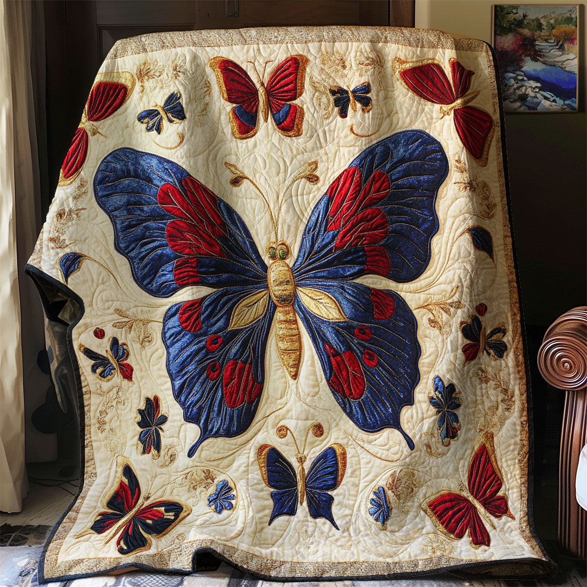 Butterfly The Weaver's Tale Quilt Blanket Cozy Throw Blanket Xmas Butterfly Lover Gifts