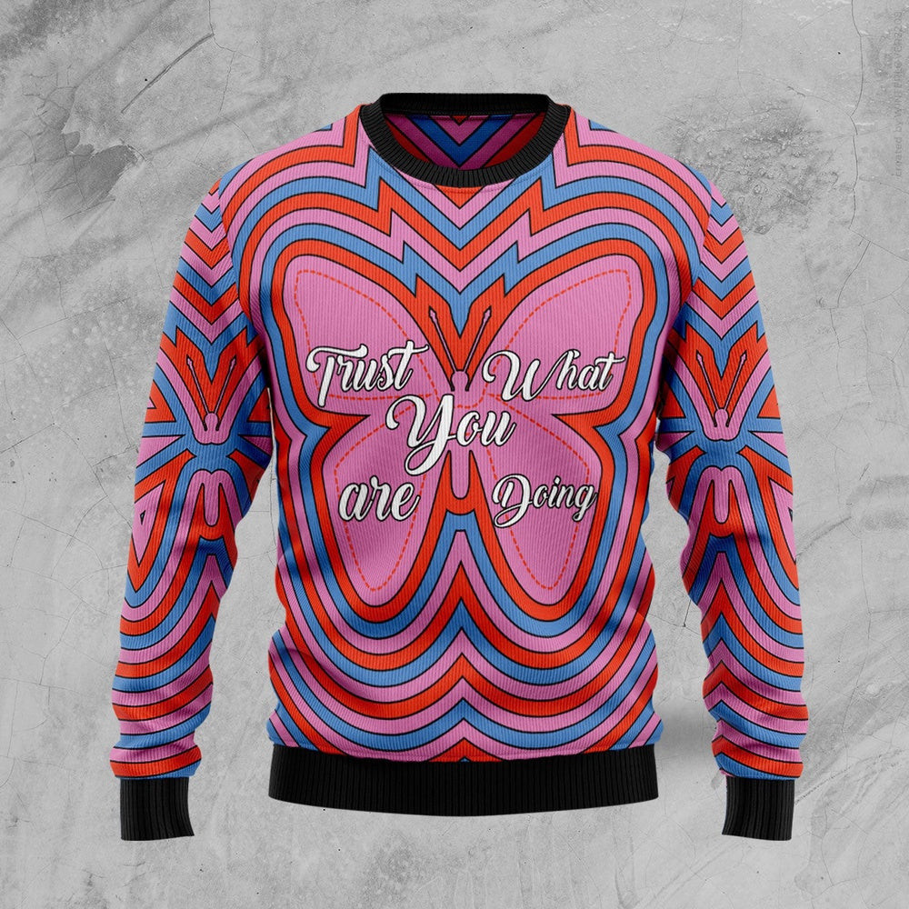 Butterfly Trust Ugly Christmas Sweater Gift For Christmas