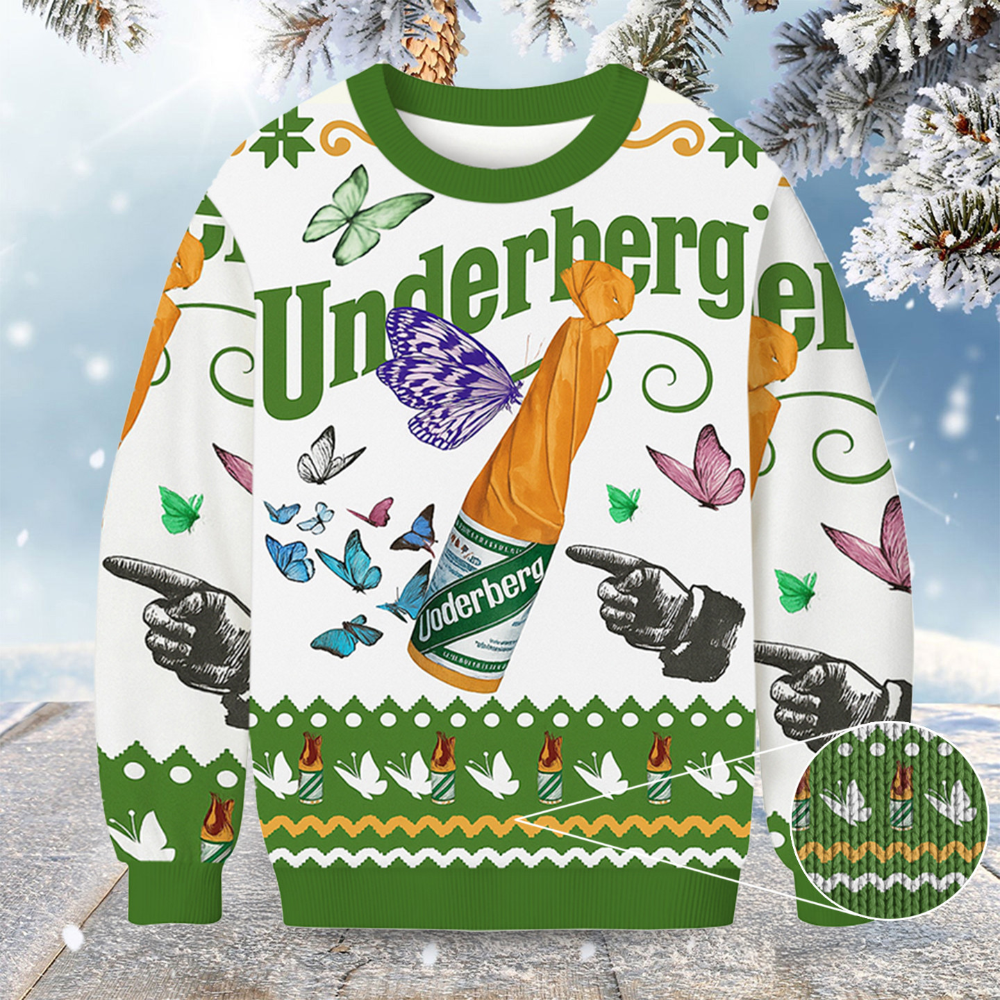 Butterfly Underberg Christmas Ugly Sweater Holiday Apparel Best Gifts For Christmas