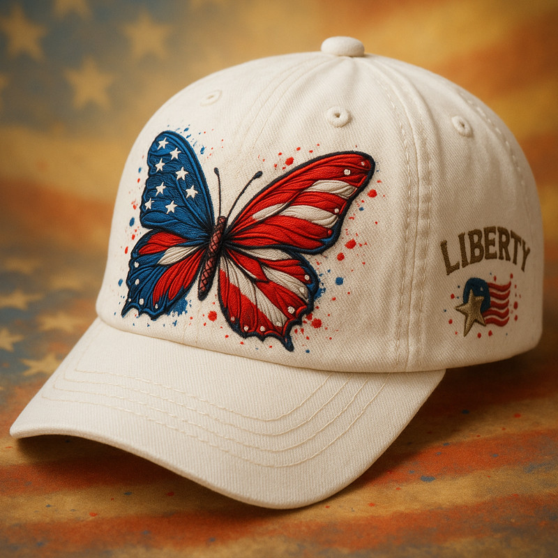 Butterfly US 250Th Anniversary Hat Liberty Freedom American Cap Gifts For Enthusiasts