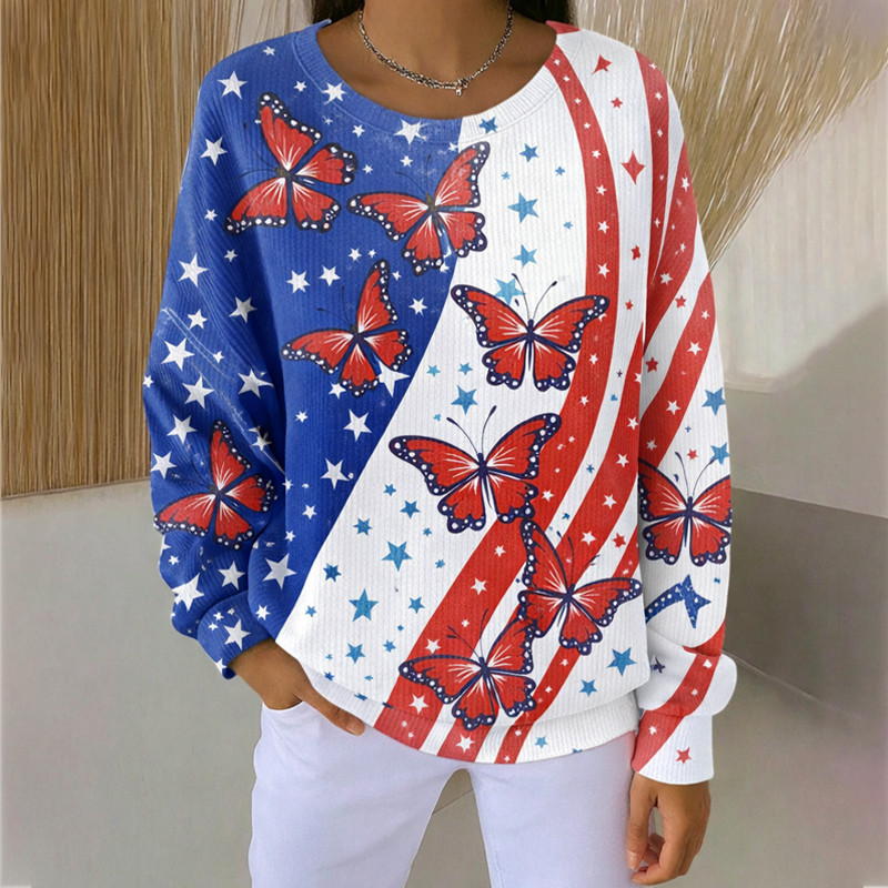 Butterfly USA 250Th Anniversary 1776 2026 Sweatshirt Semiquincentennial Merch 4th Of July Present