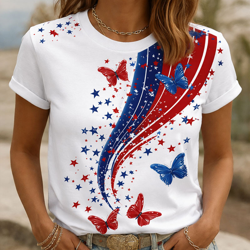 Butterfly USA 250Th Anniversary T-Shirt 250th Anniversary Of America Clothes Best Gift For Wife
