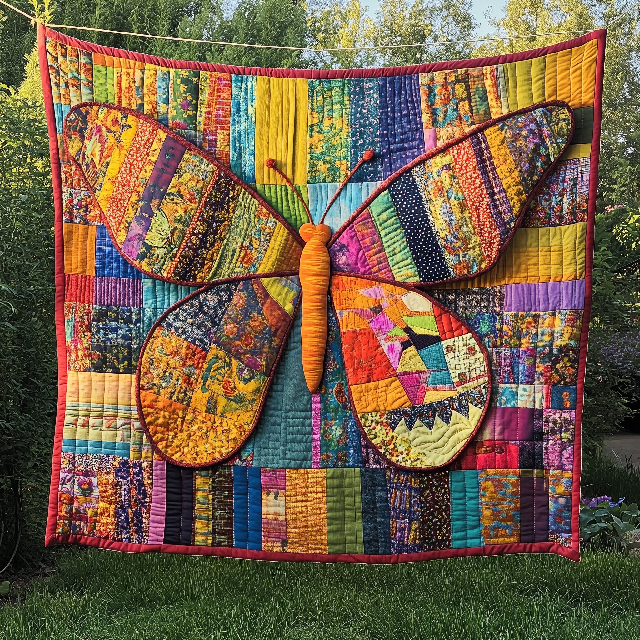 Butterfly Whimsy Quilted Blanket Cute Cozy BlanketButterfly Items For Lovers