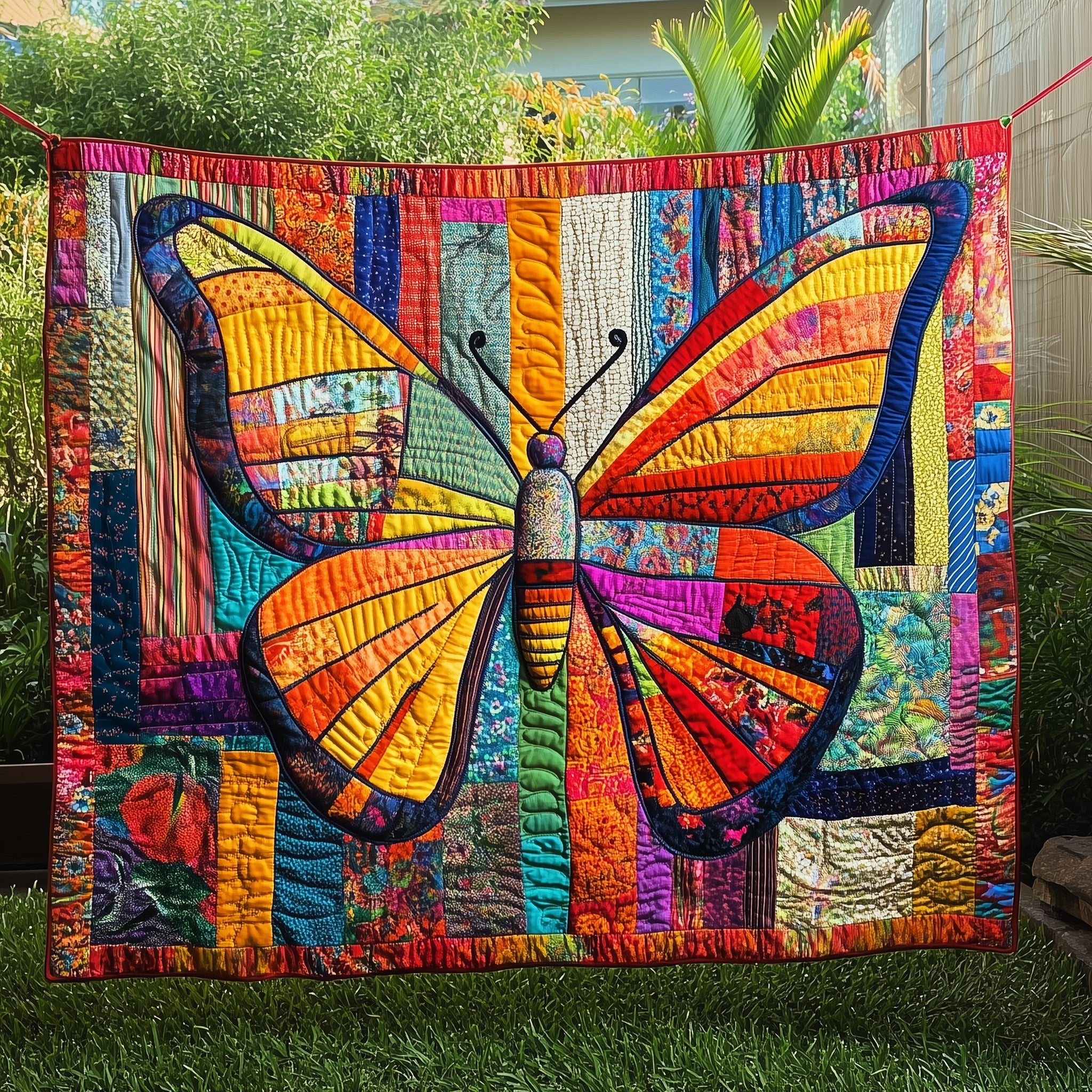 Butterfly Whimsy Quilted Blanket Cute Cozy BlanketButterfly Lover Gifts For Women