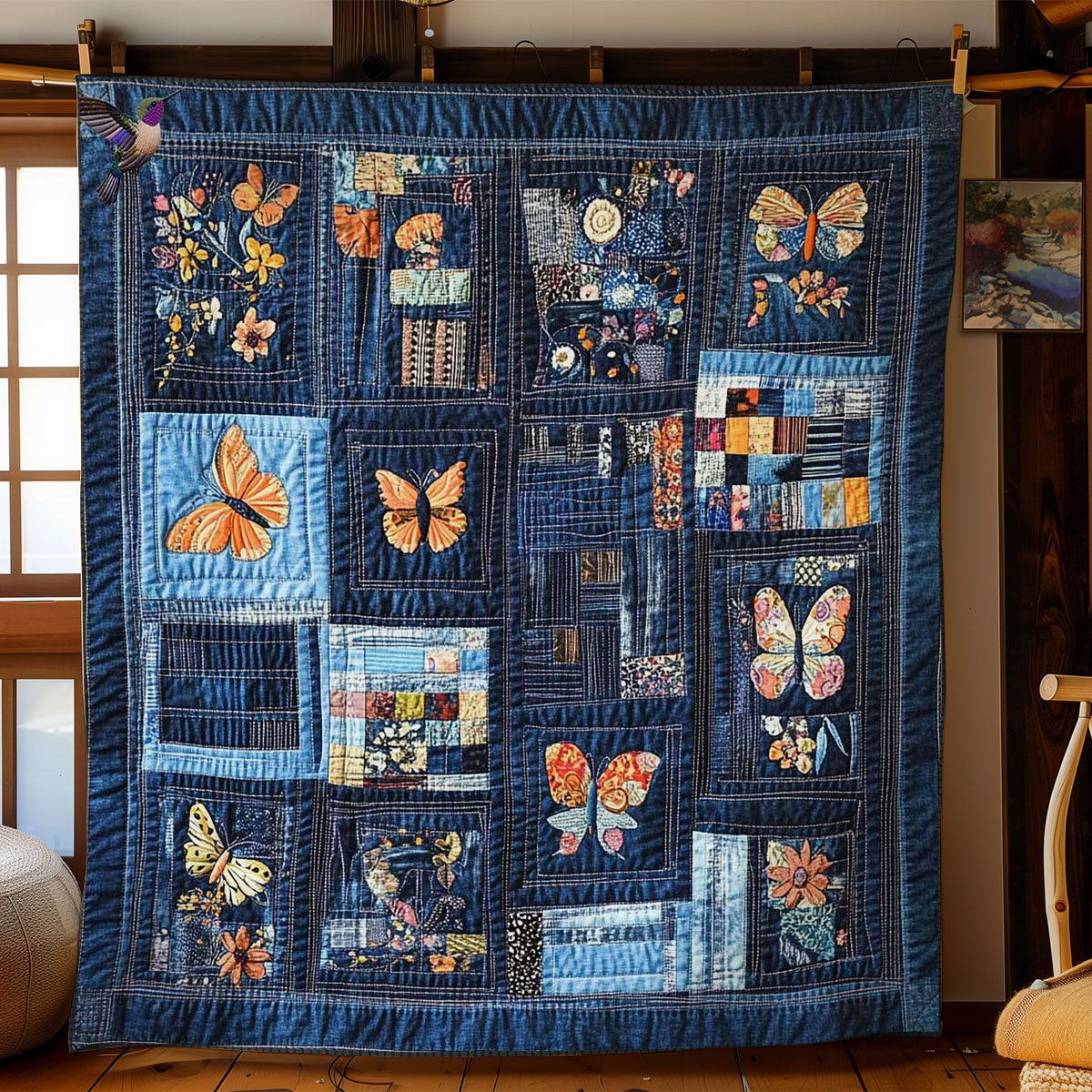 Butterfly Whispers Holiday Christmas Quilt Blanket Grandma And Grandpa Christmas Gifts