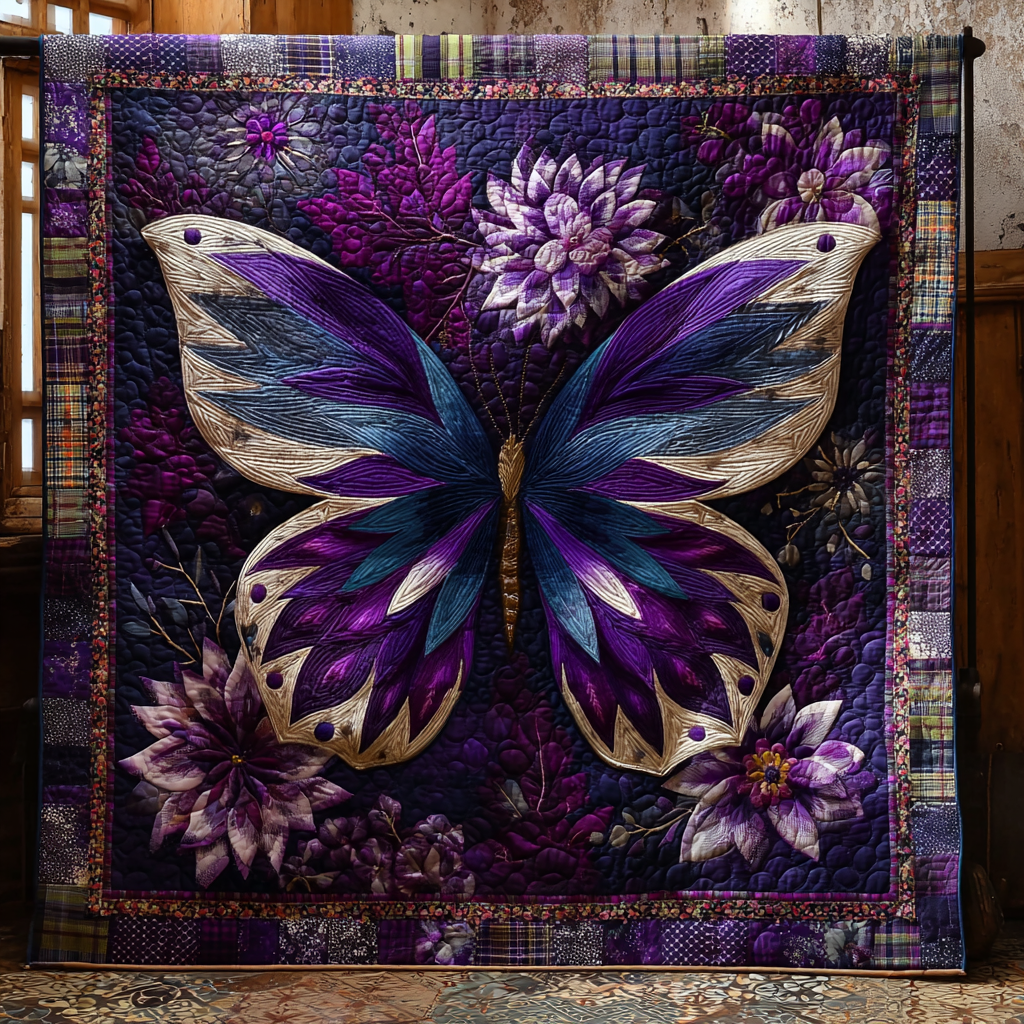 Butterfly Wings Quilted Blanket Holiday Throw Blanket Elephant Presents For Christmas