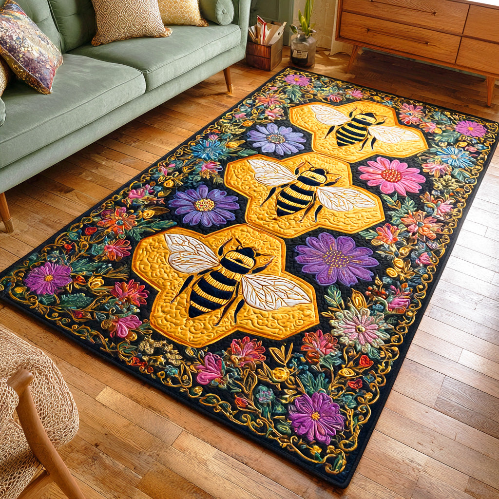 Buzzing Harmony Area Rug Dining Table Accessories Honey Themed Gifts