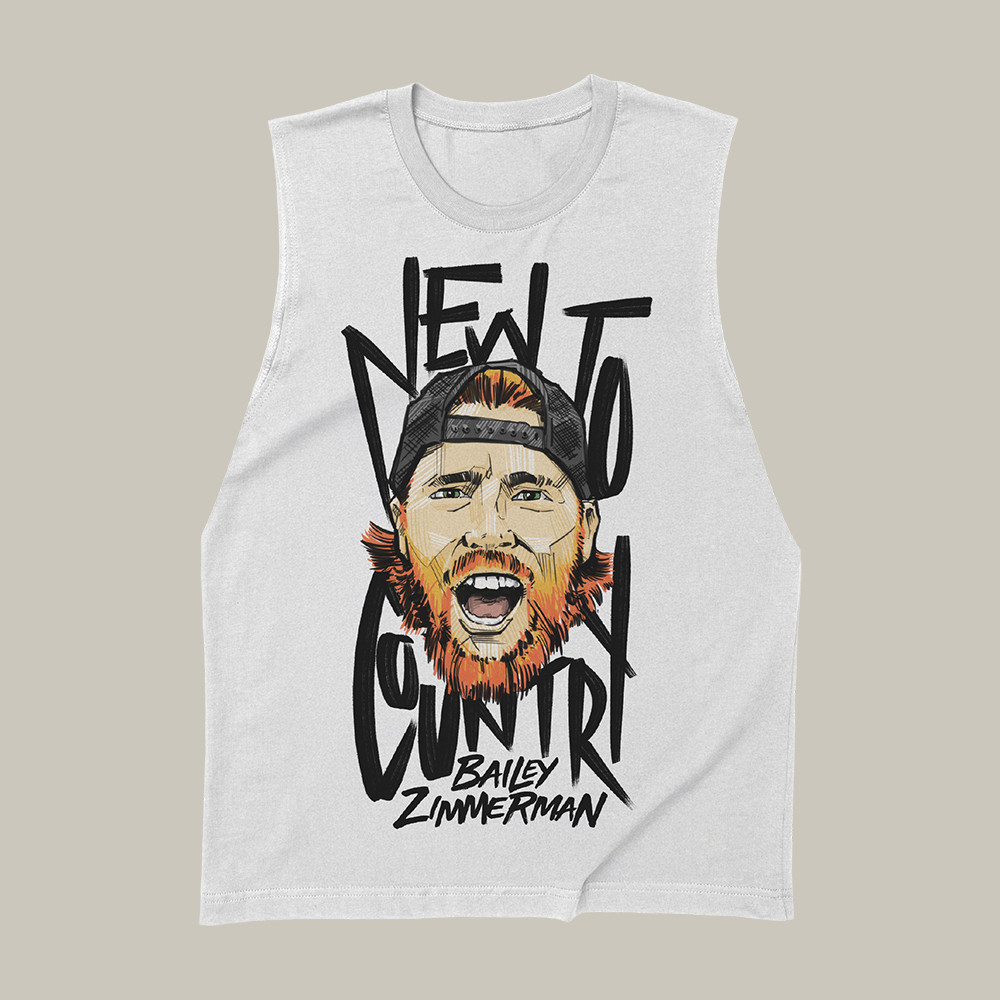 BZ Illustration Tank Top Country Music Shirt Best Gift For Bailey Zimmerman Lover