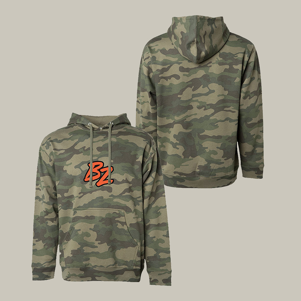 BZ Logo Camo Hoodie Bailey Zimmerman Hooded Sweatshirt Music Fan Gift For Him