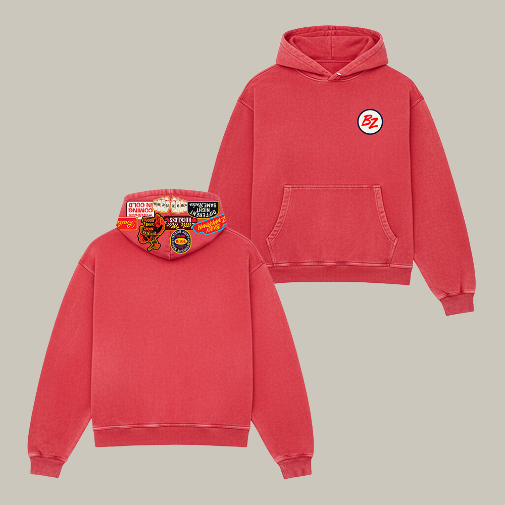 BZ Patch Collage Vintage Bailey Zimmerman Hoodie Music Apparel Bailey Zimmerman Merch