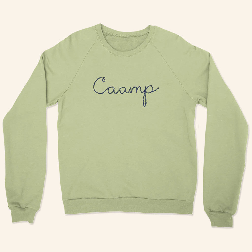 Caamp Merch Caamp Chain-stitched Logo Crewneck Sweatshirt Gift Ideas For Her Caamp Merch Caamp Chain-stitched Logo Crewneck Sweatshirt Gift Ideas For Her