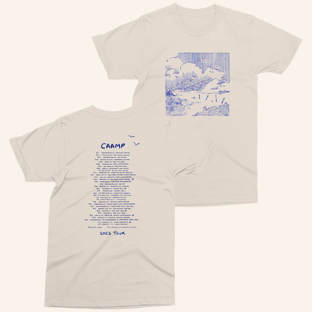 Caamp Merch Mountain Sketch 2023 Tour T-Shirt Present For Fans Caamp Merch Mountain Sketch 2023 Tour T-Shirt Present For Fans