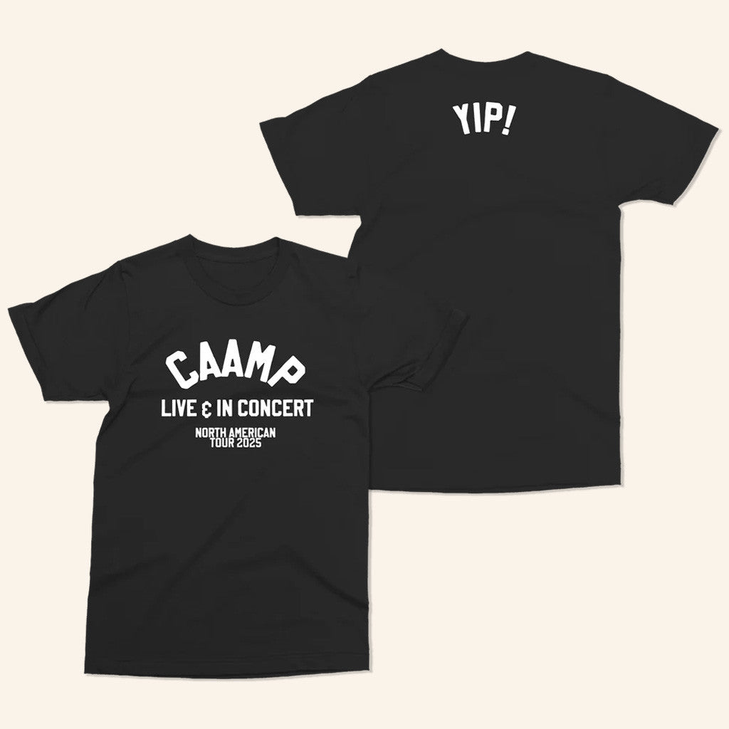 Caamp Merch YIP 2 0 Black T-Shirt Gifts For Him Caamp Merch YIP 2 0 Black T-Shirt Gifts For Him