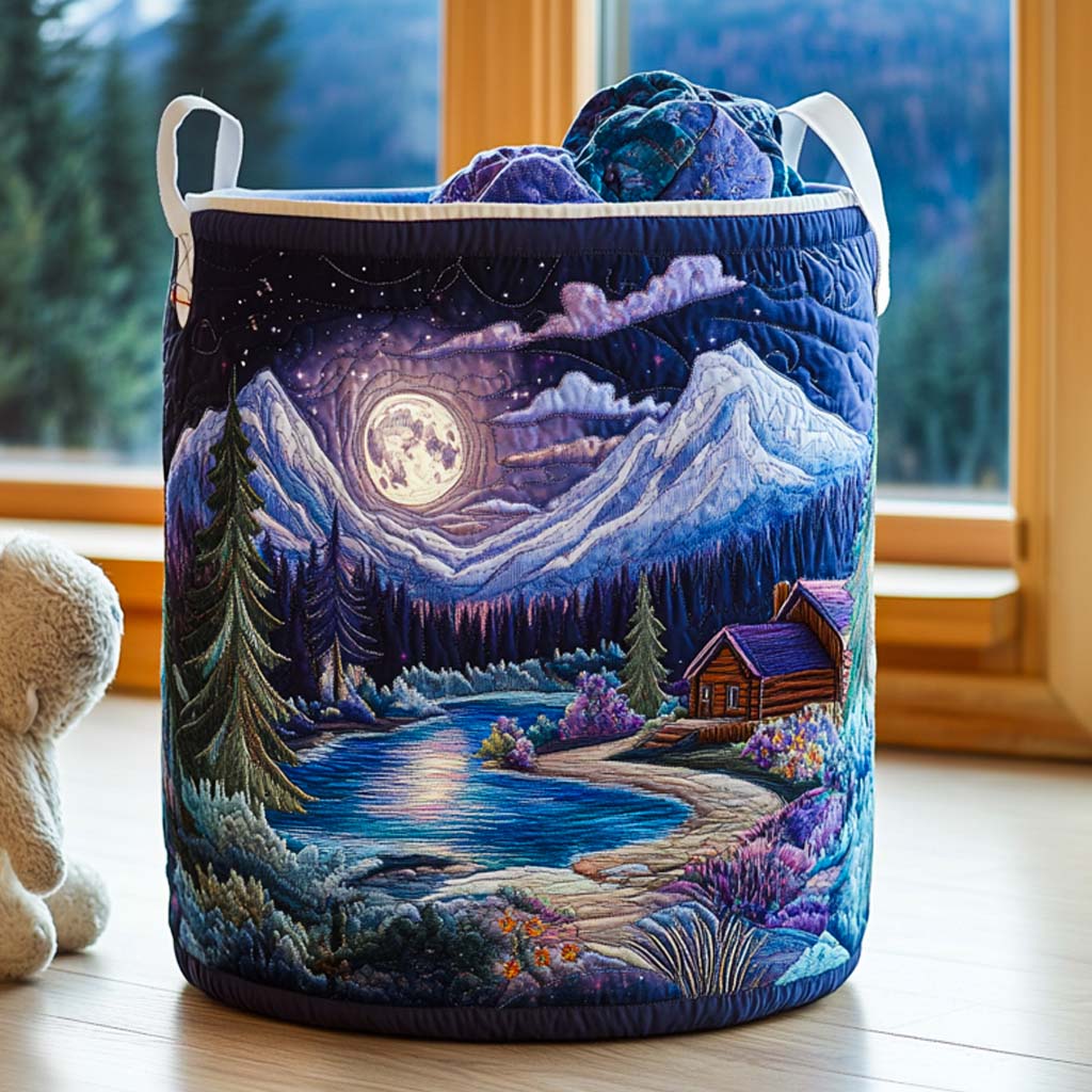 Cabin Comfort Quilted Laundry Basket Mother's Day Merch Gift
