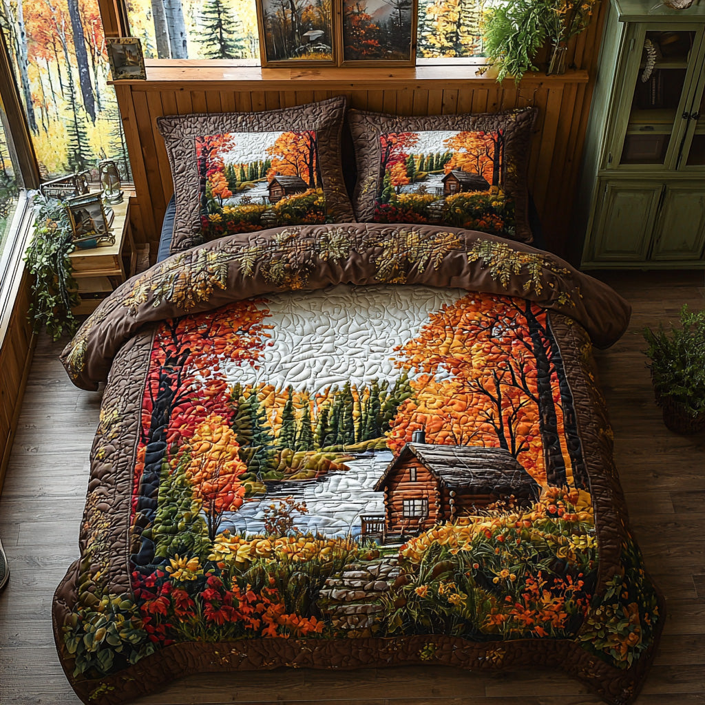 Cabin Dream Quilted Bedding Set Bedroom Decor Gift Ideas For Fall
