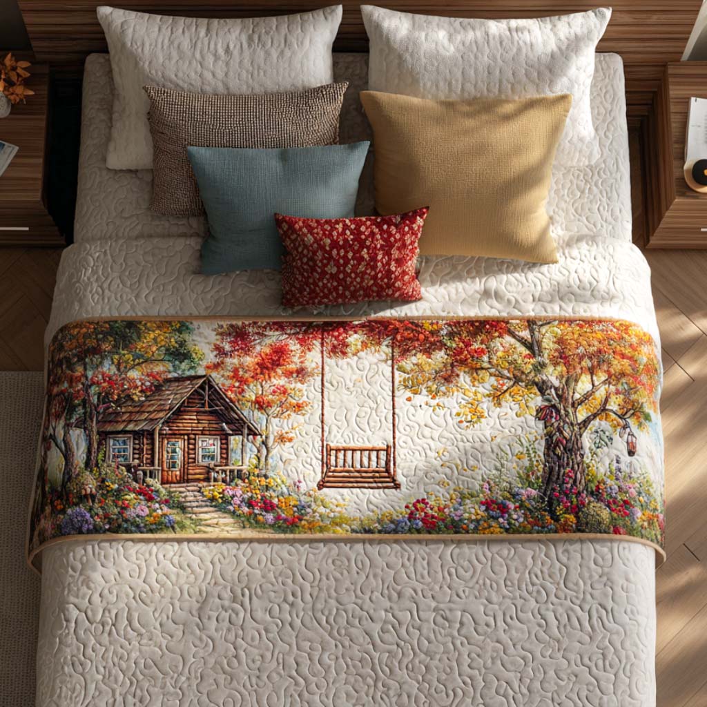Cabin Serenity Lane Quilted Bed Runner Bed Decor Ideas Best Gifts For Wildlife Lovers