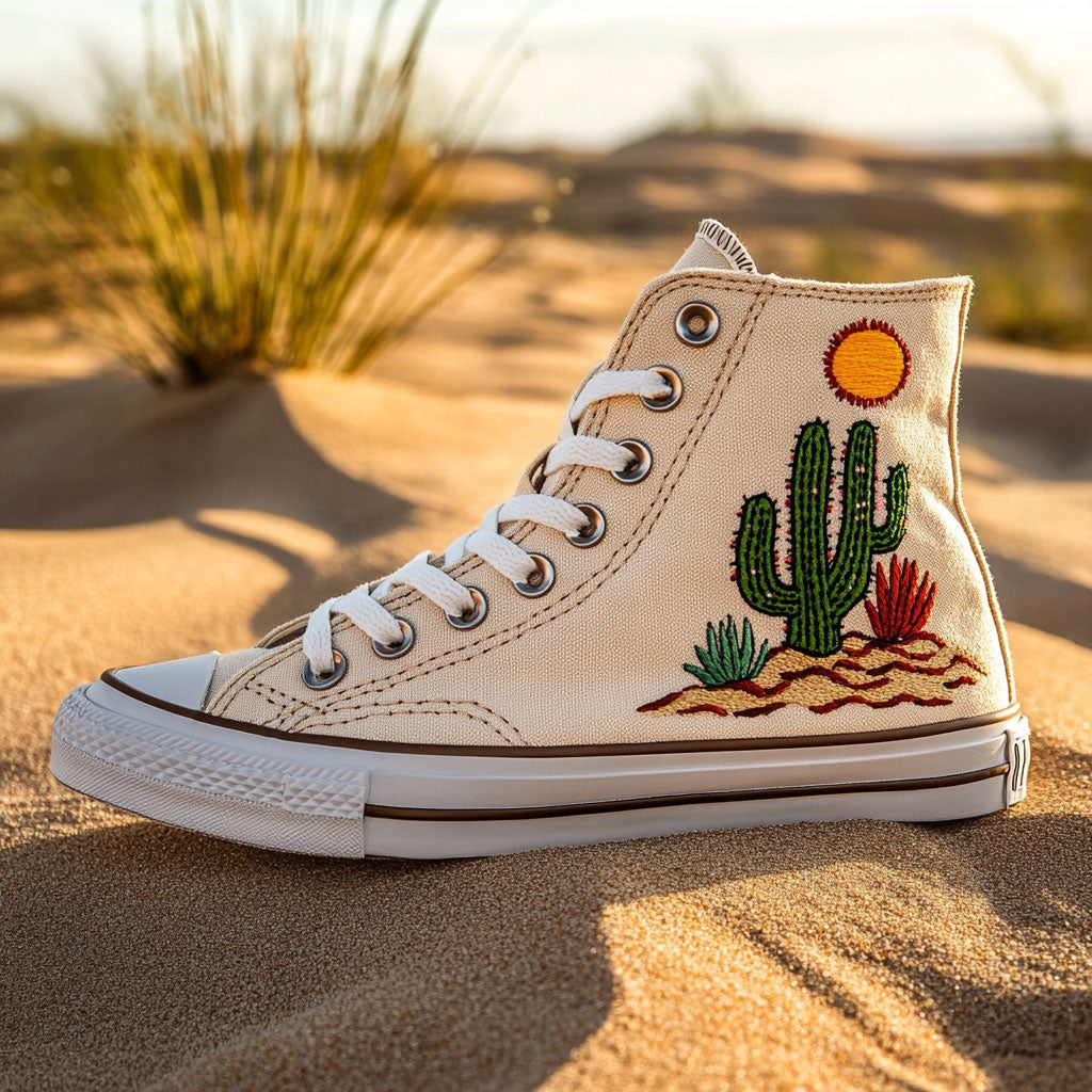 Cactus Canvas Canvas High Tops Street Style Merch