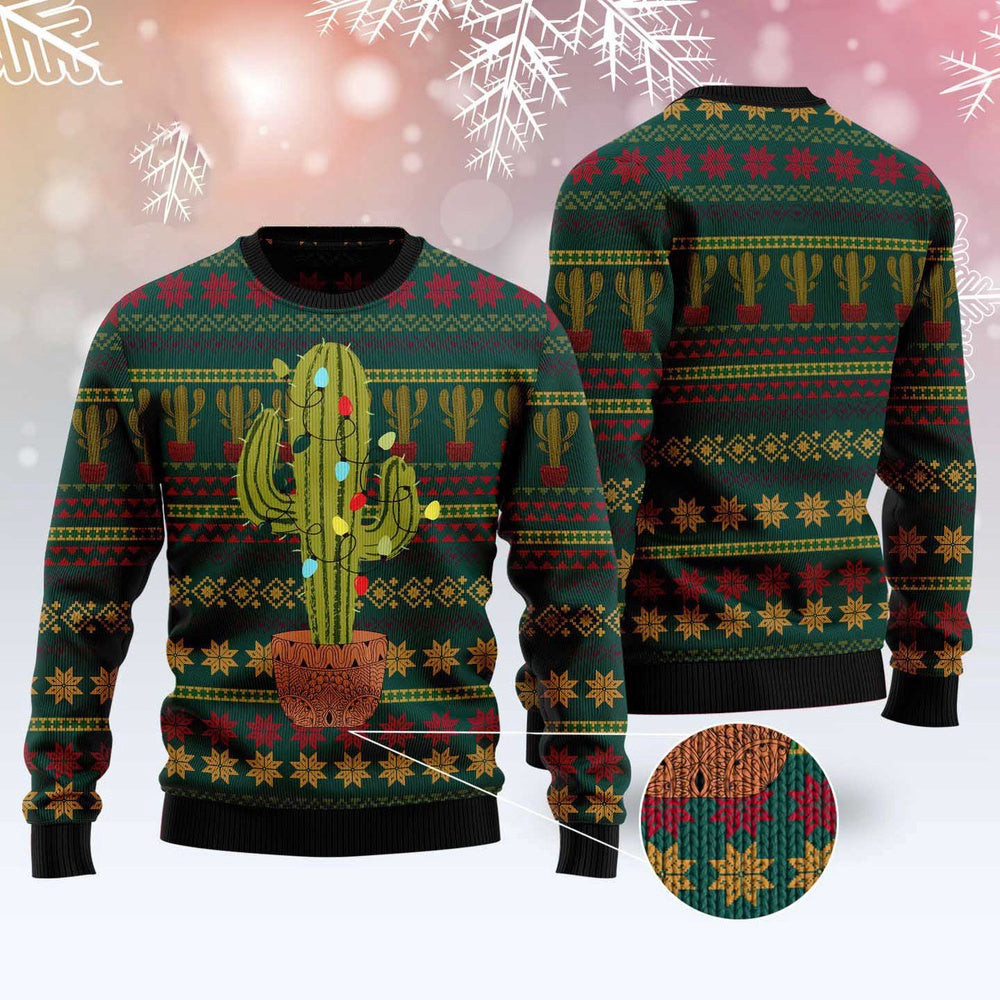 Cactus Christmas Ugly Christmas Sweater Funny Ugly Christmas Sweater Xmas Gifts