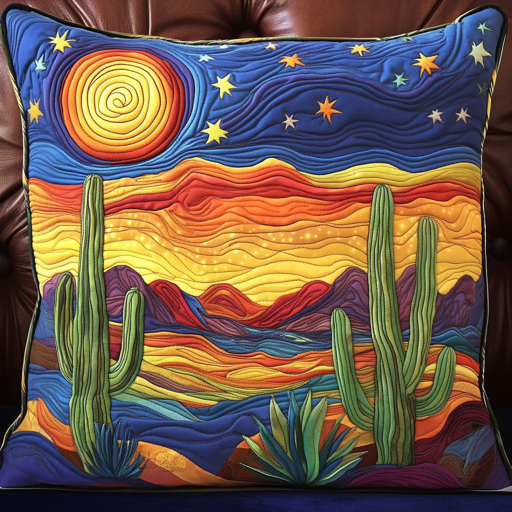 Cactus Haven Quilted Pillow Case Decorative Pillow Covers Unique Cactus Gifts