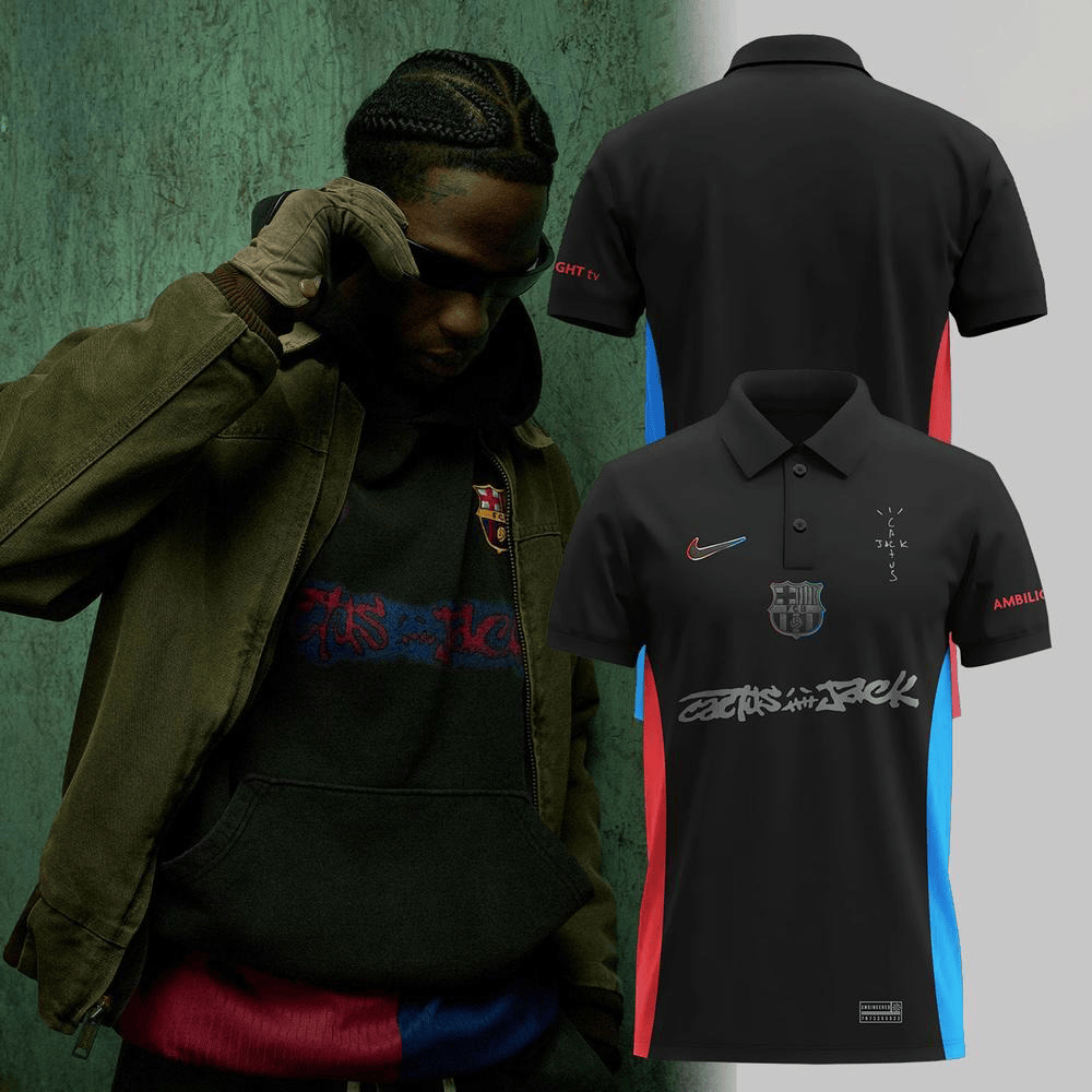Cactus Jack Barcelona FC 2025 Polo Shirt Gift For Concert Lover