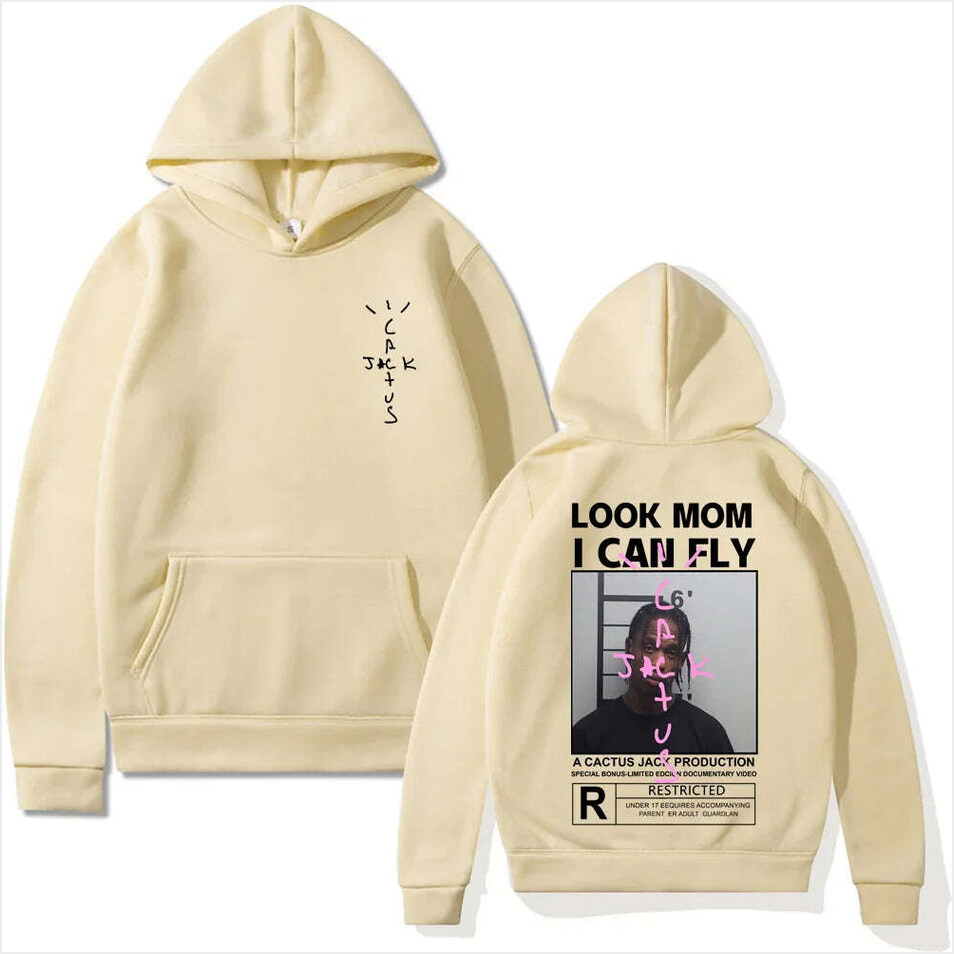 Cactus Jack HoodieHipster Look Mom I Can Fly Travis Scott Y2K Gifts For Best Friend Merch Apparel