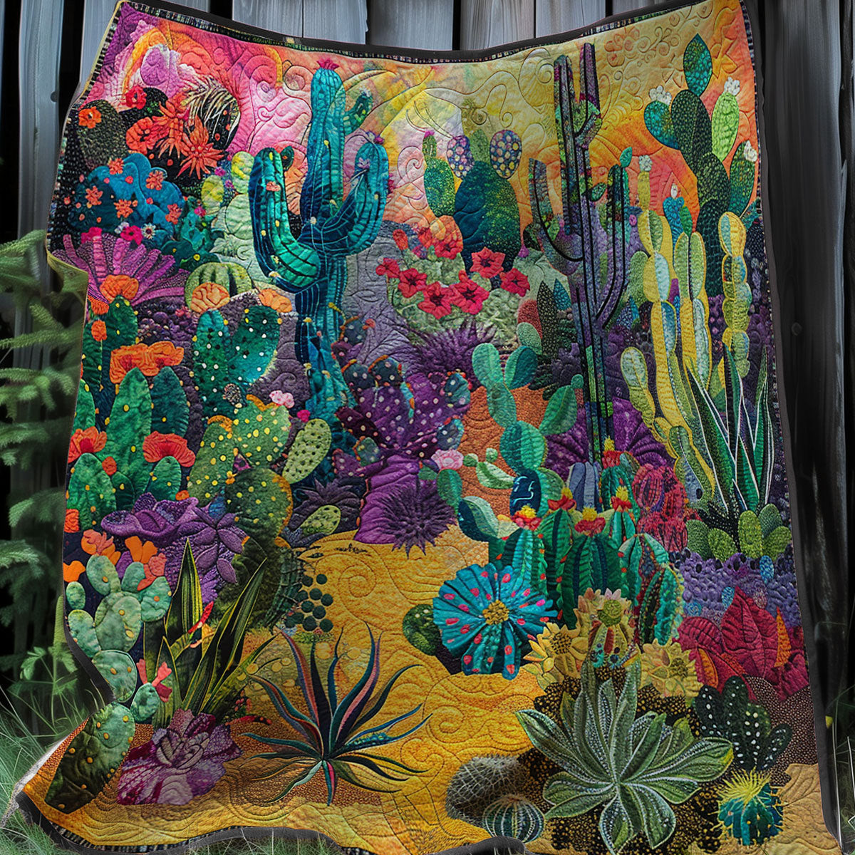 Cactus Lovers Quilt Blanket Soft Throw Blanket Awesome Mothers Day Gift For My Daughter