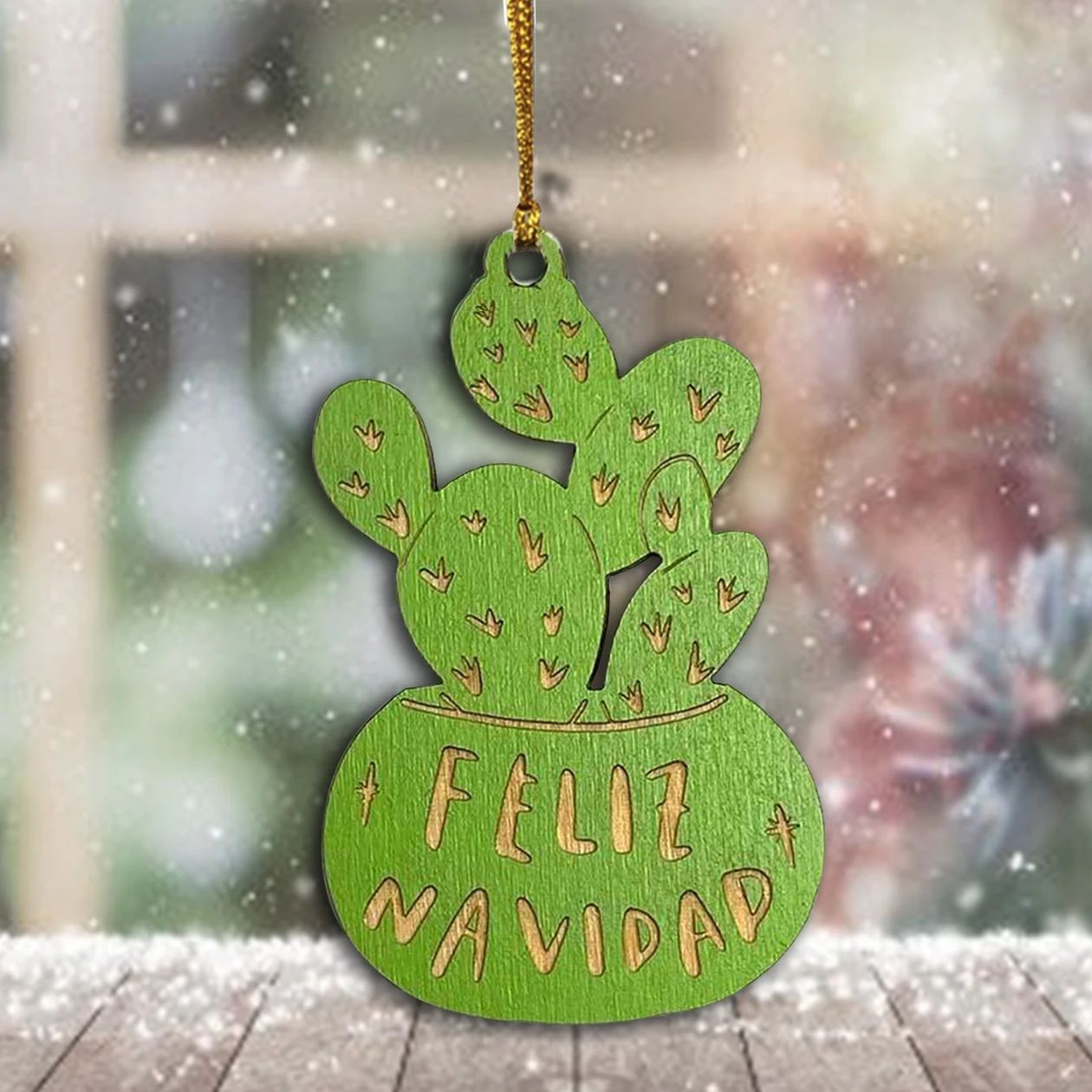 Cactus Ornament Feliz Navidad 2024 Christmas Ornament Tree Decorating