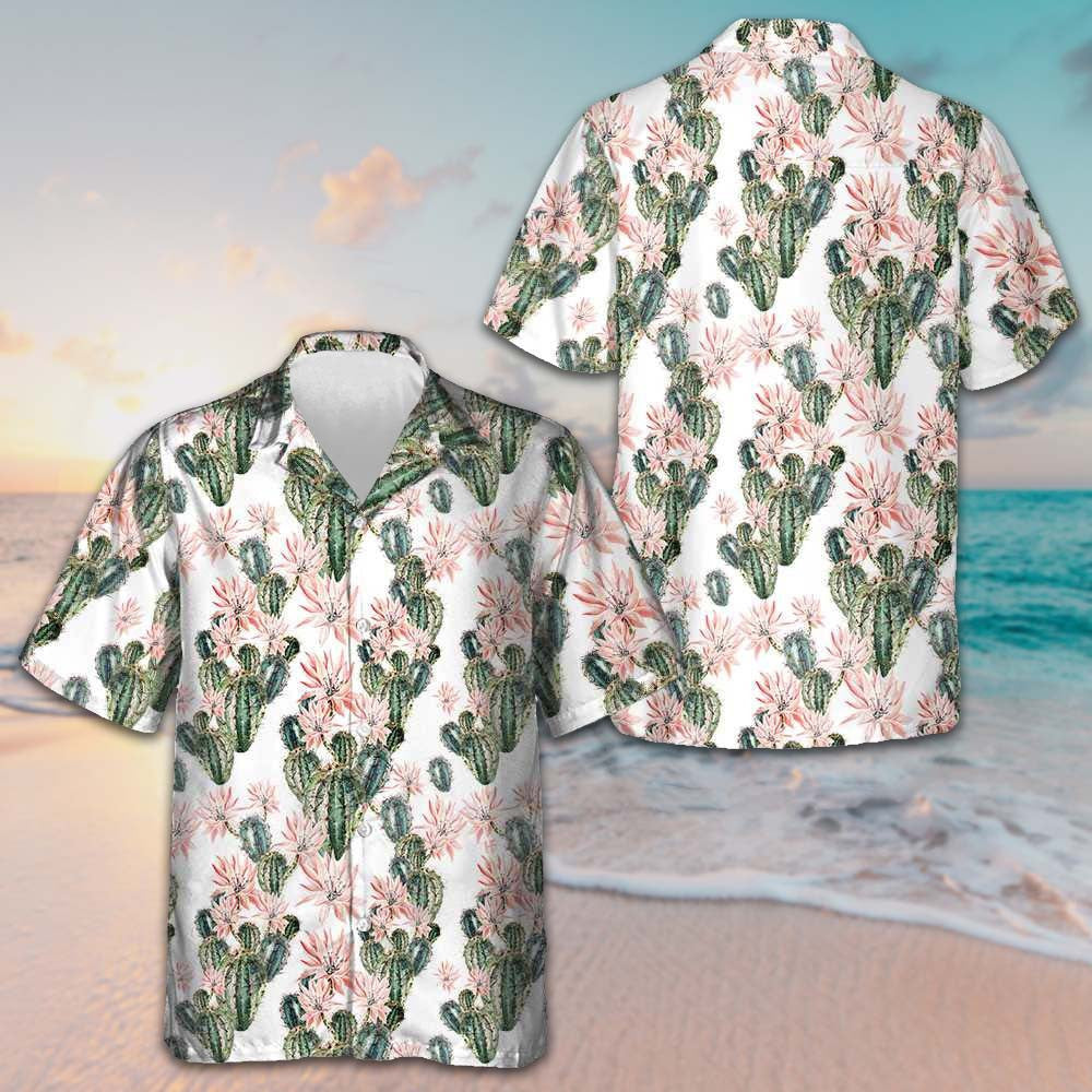 Cactus Pattern Hawaiian Shirt Mens Button Up Shirts Summer Presents For Husband Cactus Pattern Hawaiian Shirt Mens Button Up Shirts Summer Presents For Husband
