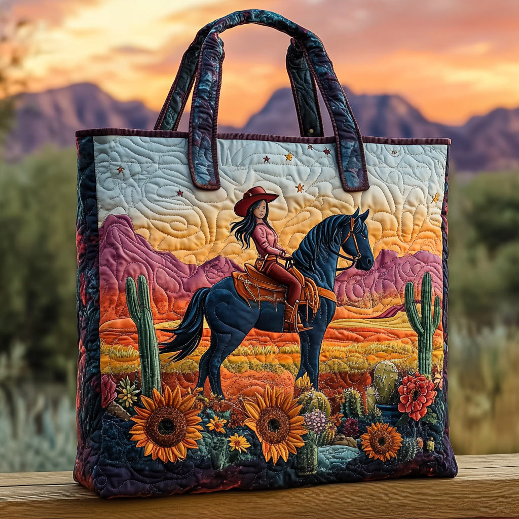 Cactus Queen Quilted Tote Bag Best Gifts For Cow Lovers