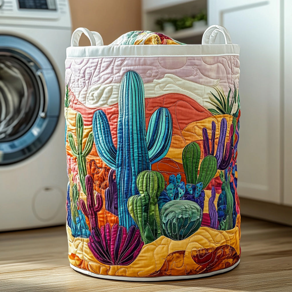 Cactus Quilted Laundry Basket Merch For Kids