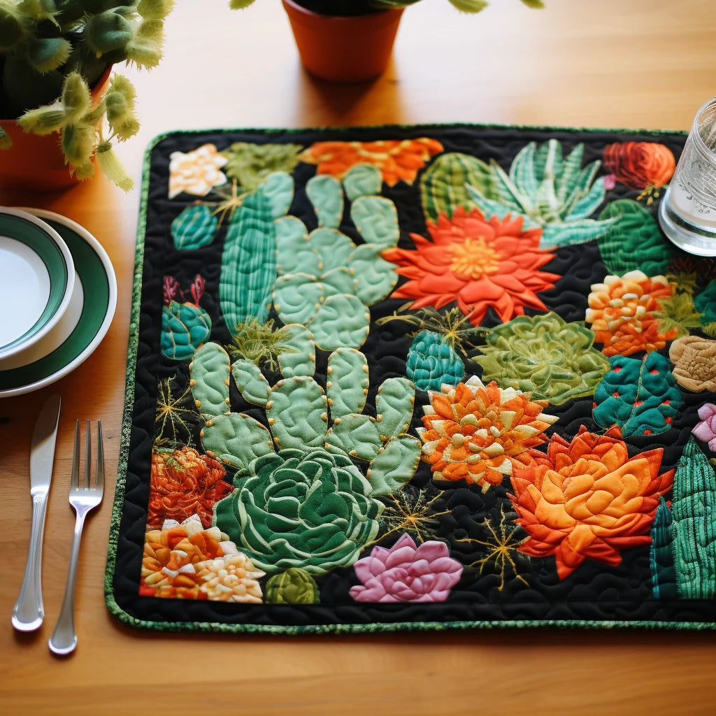 Cactus Quilted Placemat Placemats For Round Table Great Gifts For Mom