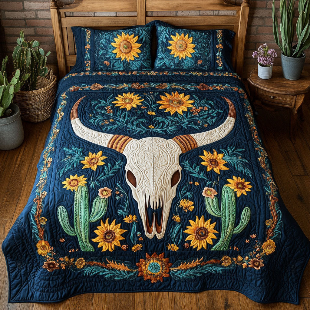 Cactus Skull Bedding Set Best Halloween Decoration Gift For Friends and Family