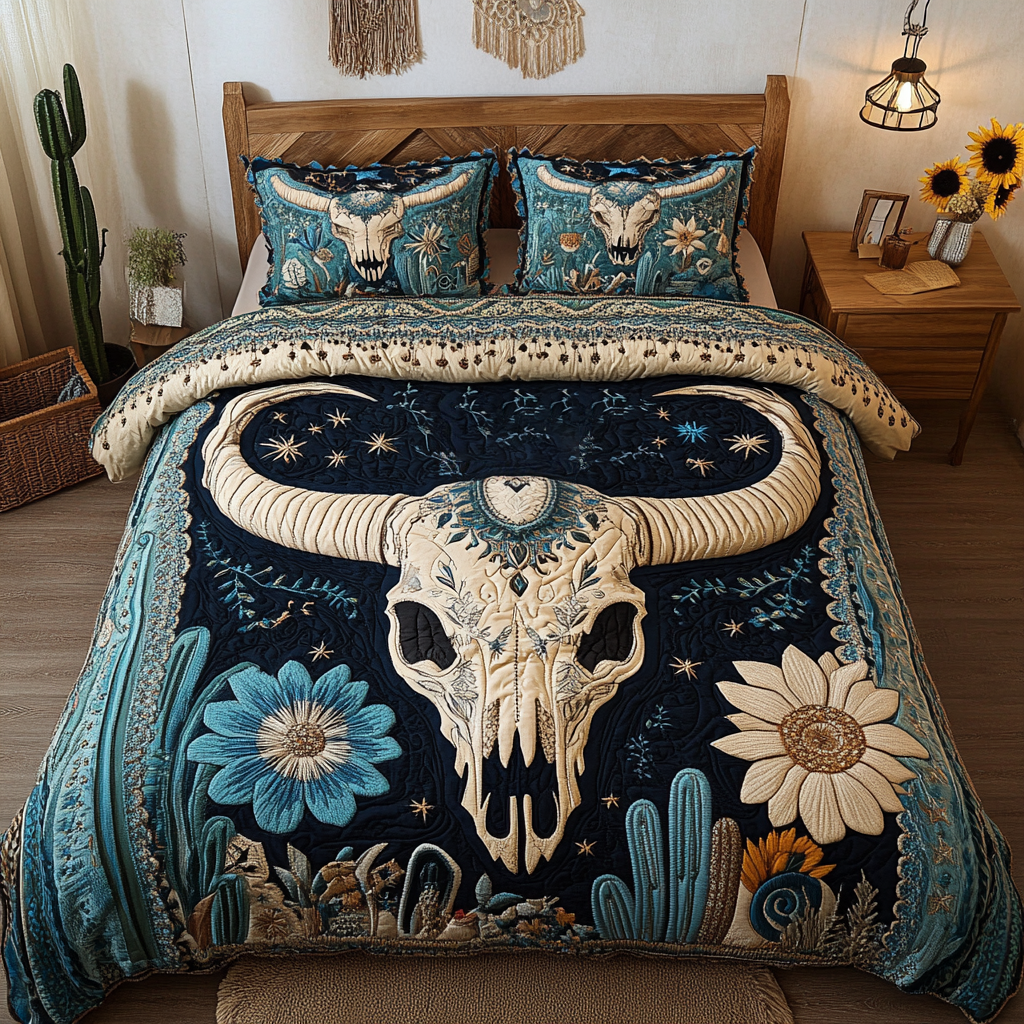 Cactus Spirit Quilted Bedding Set Best Christmas Duvet Sets Cactus Birthday Gift