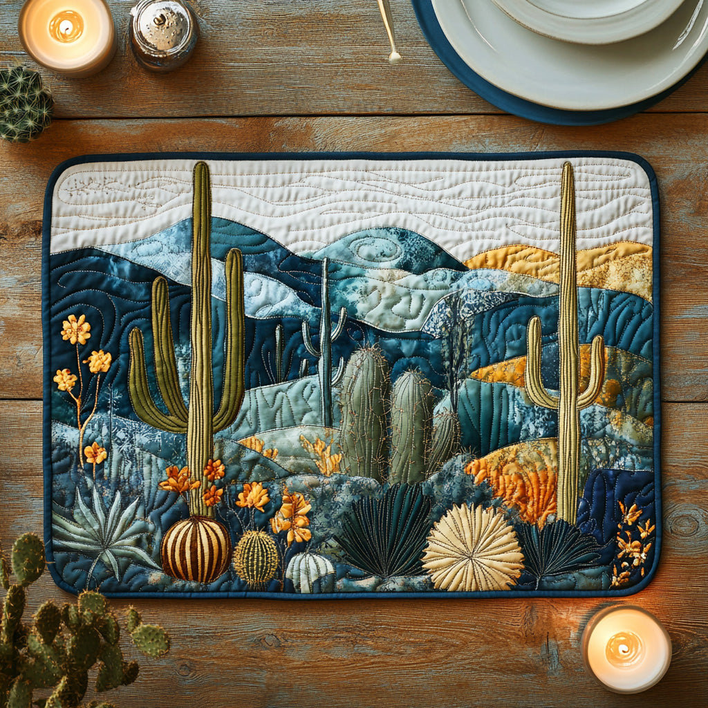 Cactus Whisper Quilted Placemat Home Decor Items Cactus Housewarming Gift