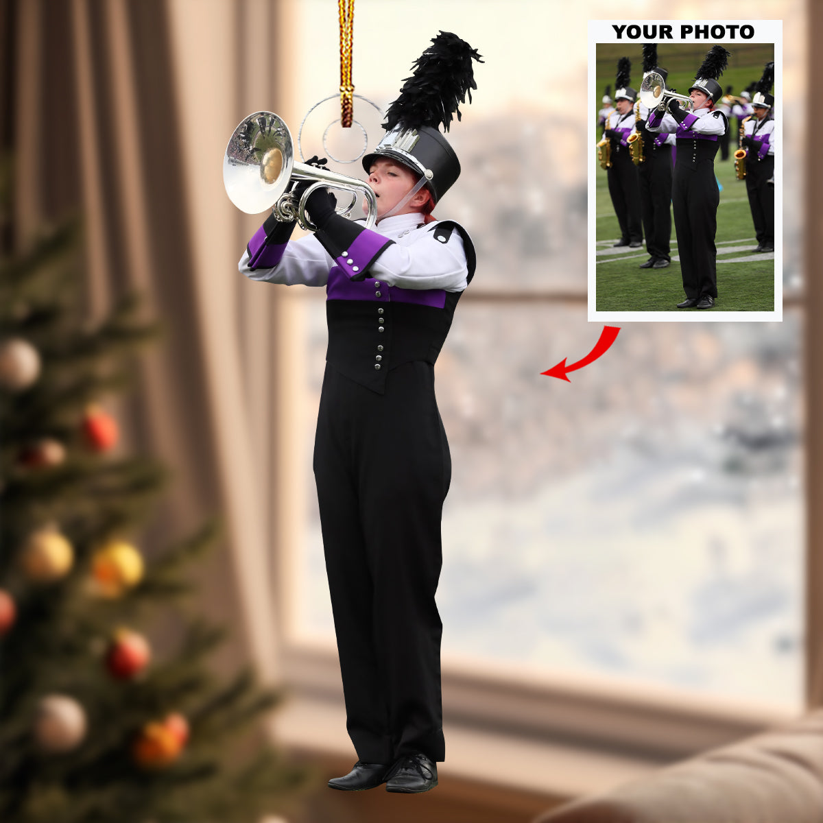 Cadence Of Champions Personalized Photo Mica Ornament Christmas Gift For Marching Band