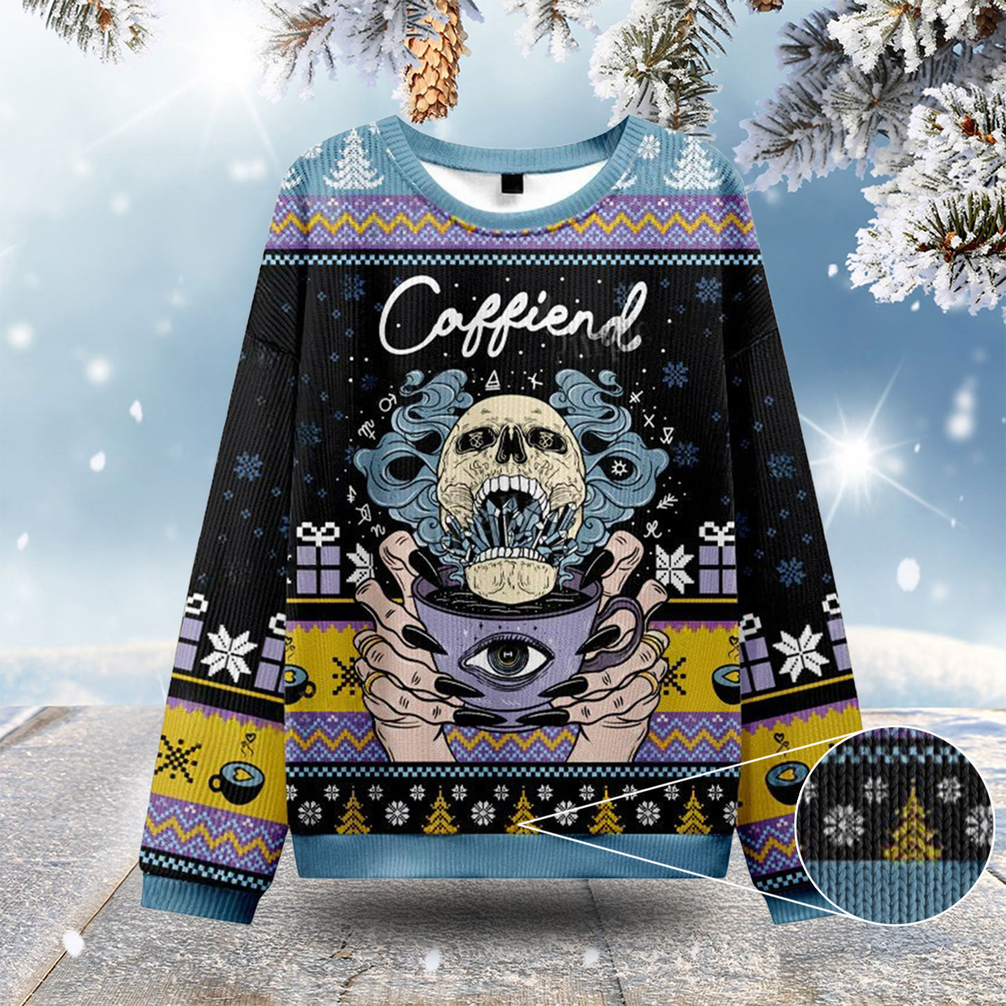 Caffiend Ugly Christmas Sweatshirts Christmas Vacation Ugly Sweater Gifts For Daughter