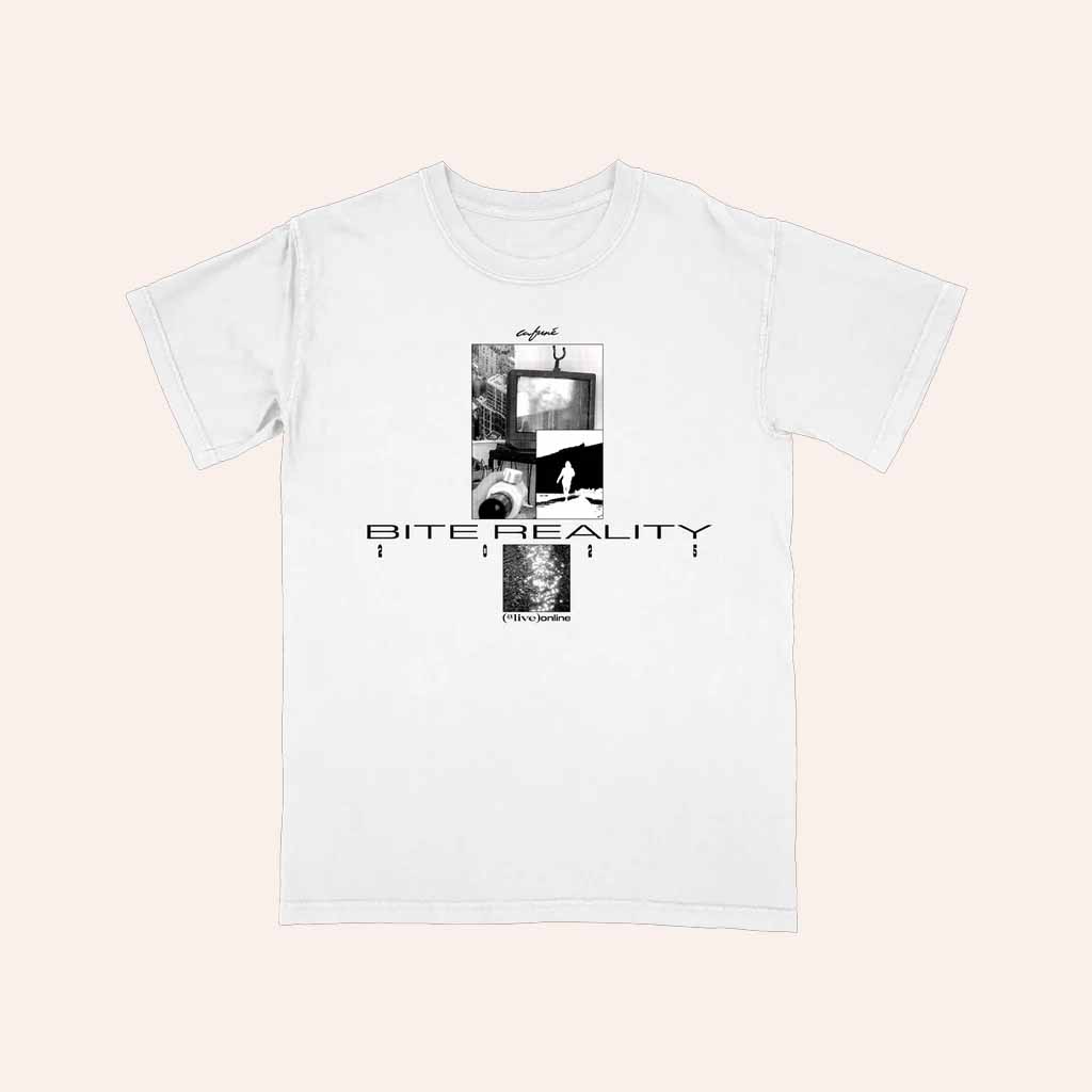 Cafune Merch Bite Reality Collage White T-Shirt Christmas Gift For Her Cafune Merch Bite Reality Collage White T-Shirt Christmas Gift For Her