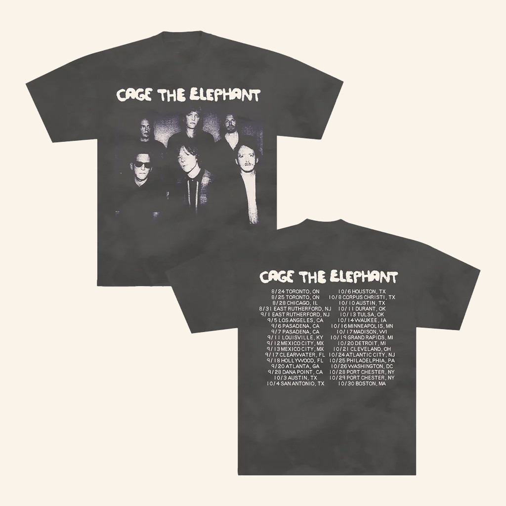 Cage The Elephant Merch Band Photo 2025 Tour T-Shirt Gifts For Son